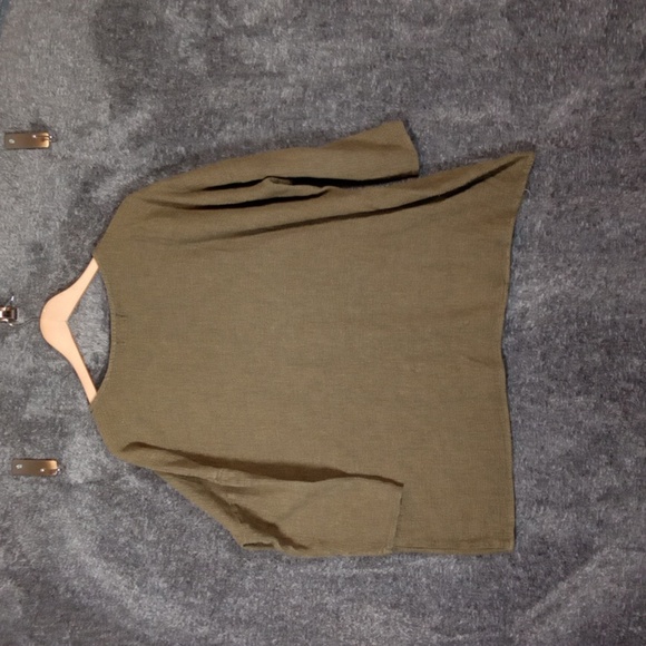 CP Shades Green Crew Neck Sweater Relaxed Fit Pullover Womens Medium Oversized - Picture 3 of 10